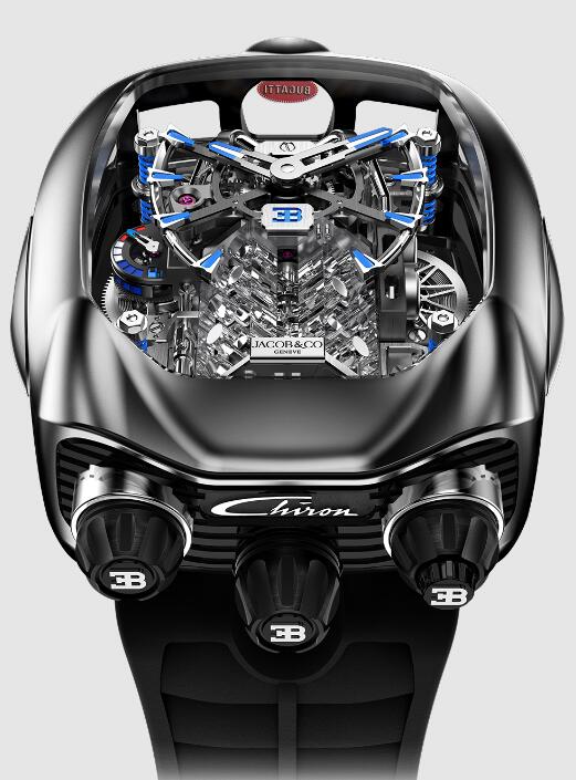 Review Jacob & Co Bugatti Chiron Tourbillon TITANIUM BU200.20.AE.AB.A Replica watch - Click Image to Close